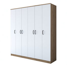 Hanah Home Armario Nogal y Blanco